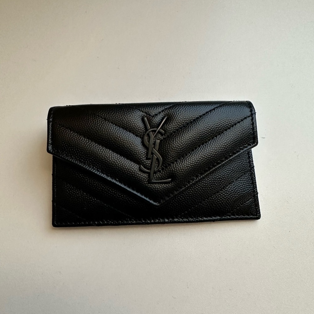 YSL Cassandre Matelasse Fragments Card Case